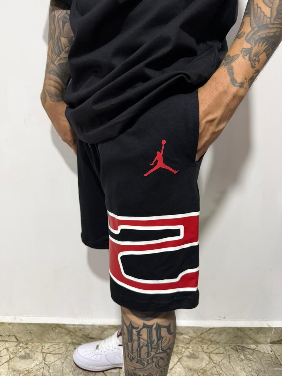 Bermuda de algodón Jordan red