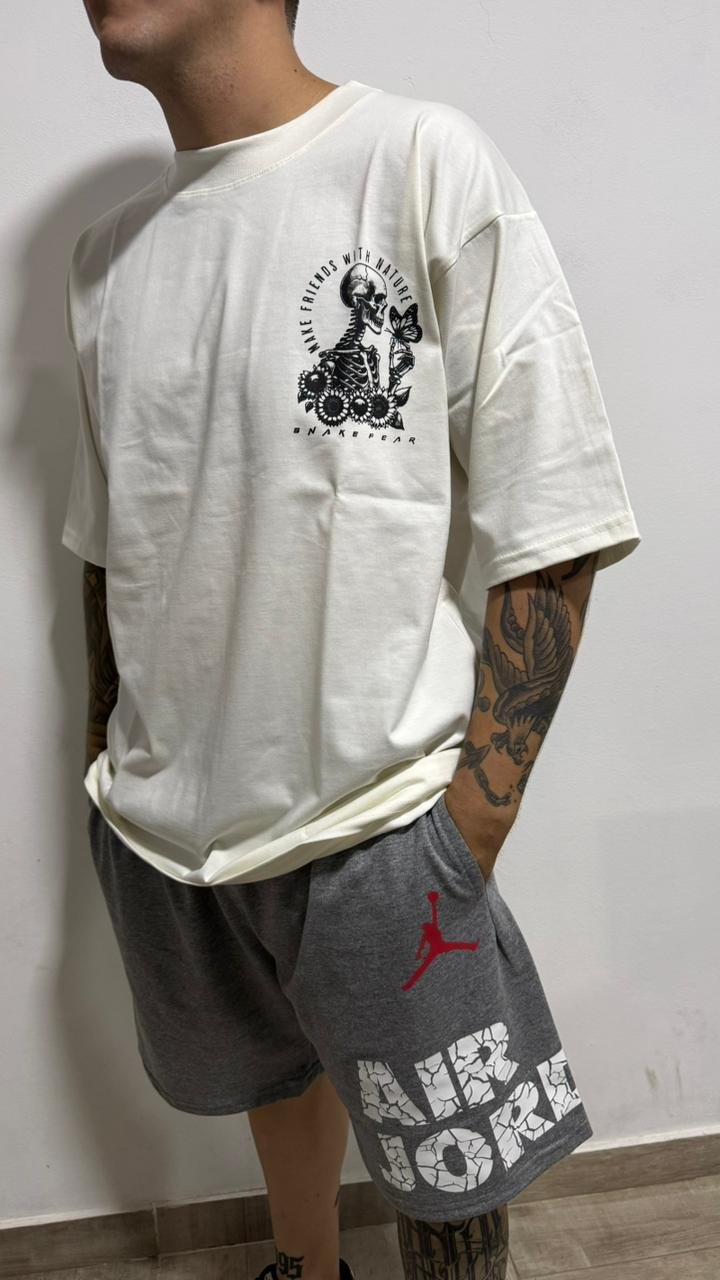 Bermuda de algodón AIR Jordan GRIS - Imagen 2