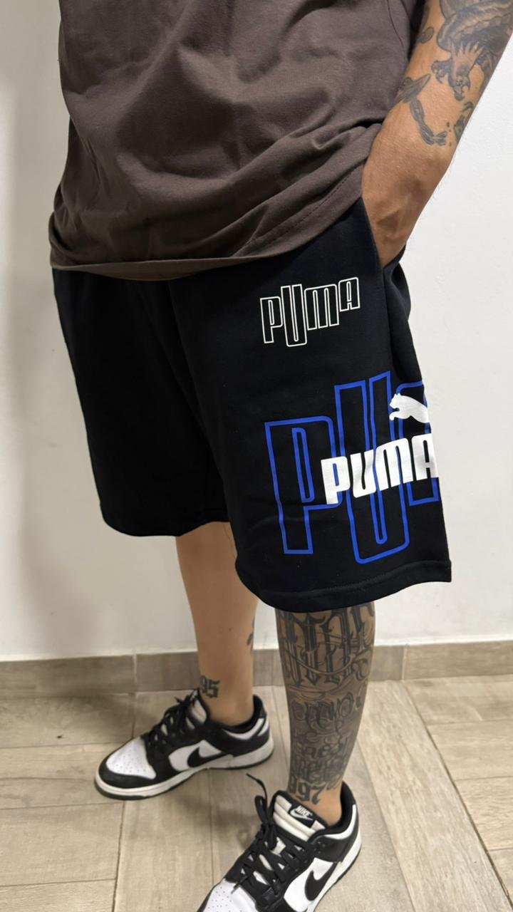 Bermuda de algodón puma negra