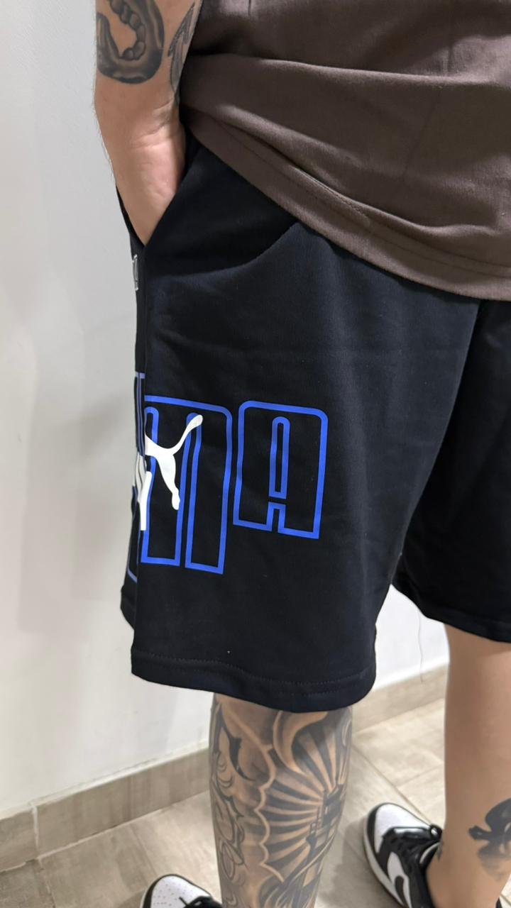 Bermuda de algodón puma negra - Imagen 2